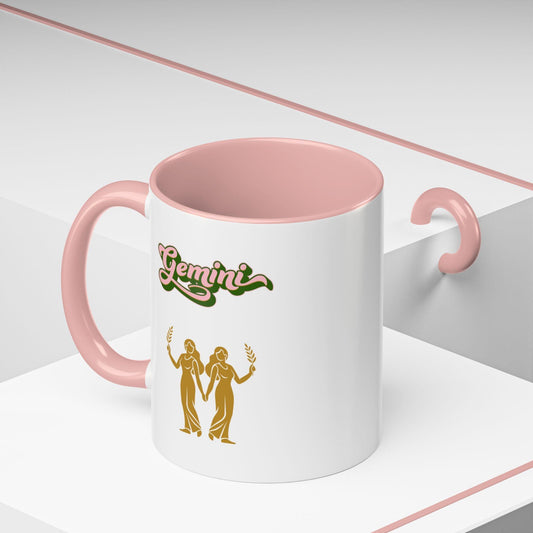 'Gemini' Zodiac Accent Coffee Mug