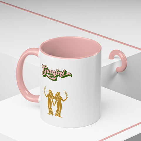 'Gemini' Zodiac Accent Coffee Mug