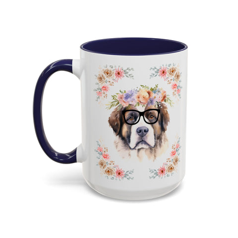 Geeky Goddess Saint Bernard Accent Coffee Mug