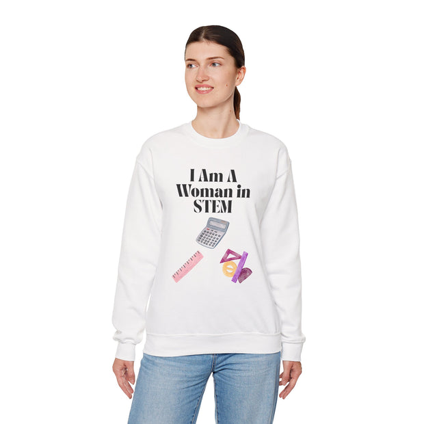 'I Am A Woman in STEM' Mathematics Unisex Crewneck Sweatshirt