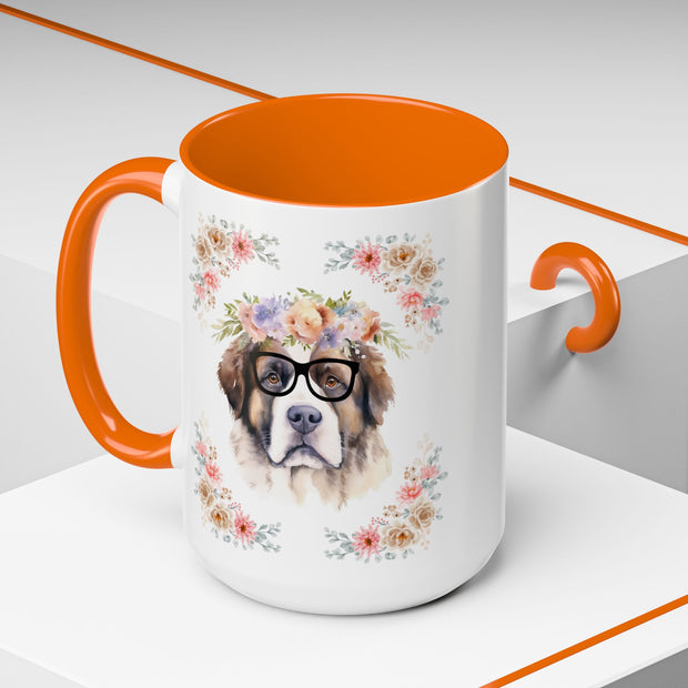 Geeky Goddess Saint Bernard Accent Coffee Mug