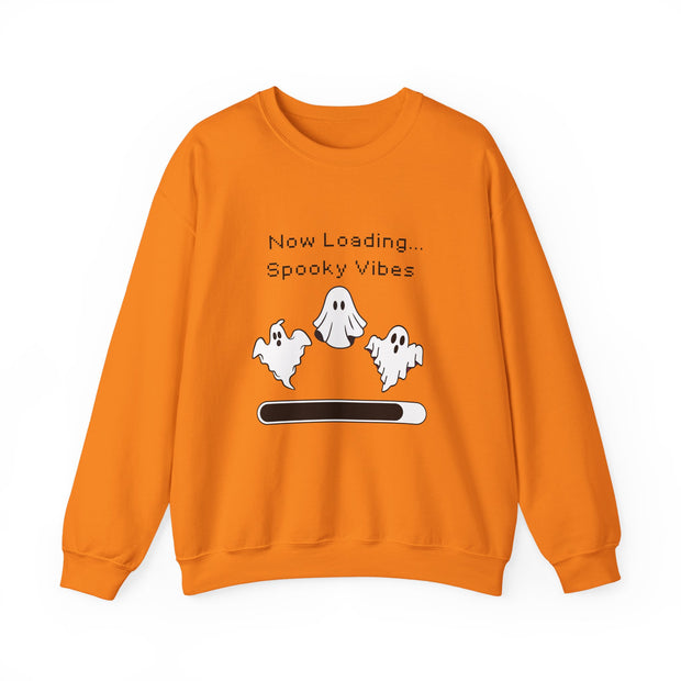 'Now Loading..Spooky Vibes' Unisex Crewneck Sweatshirt