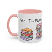 'Shhh...I'm Plotting' Accent Coffee Mug