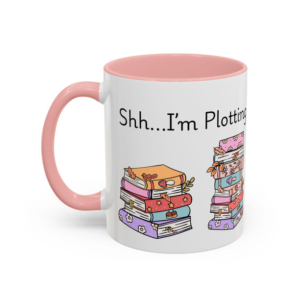 'Shhh...I'm Plotting' Accent Coffee Mug