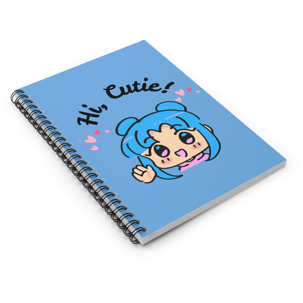 'Hi Cutie!' Anime Girl Spiral Notebook