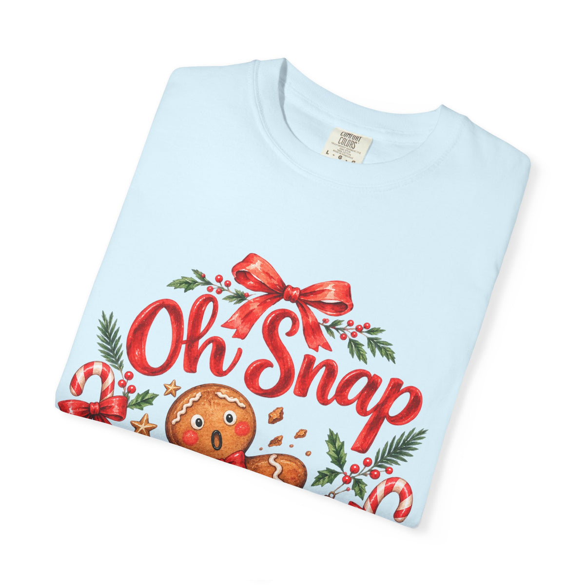 Oh Snap Gingerbread Man T-Shirt | Christmas Cookie Holiday Tee