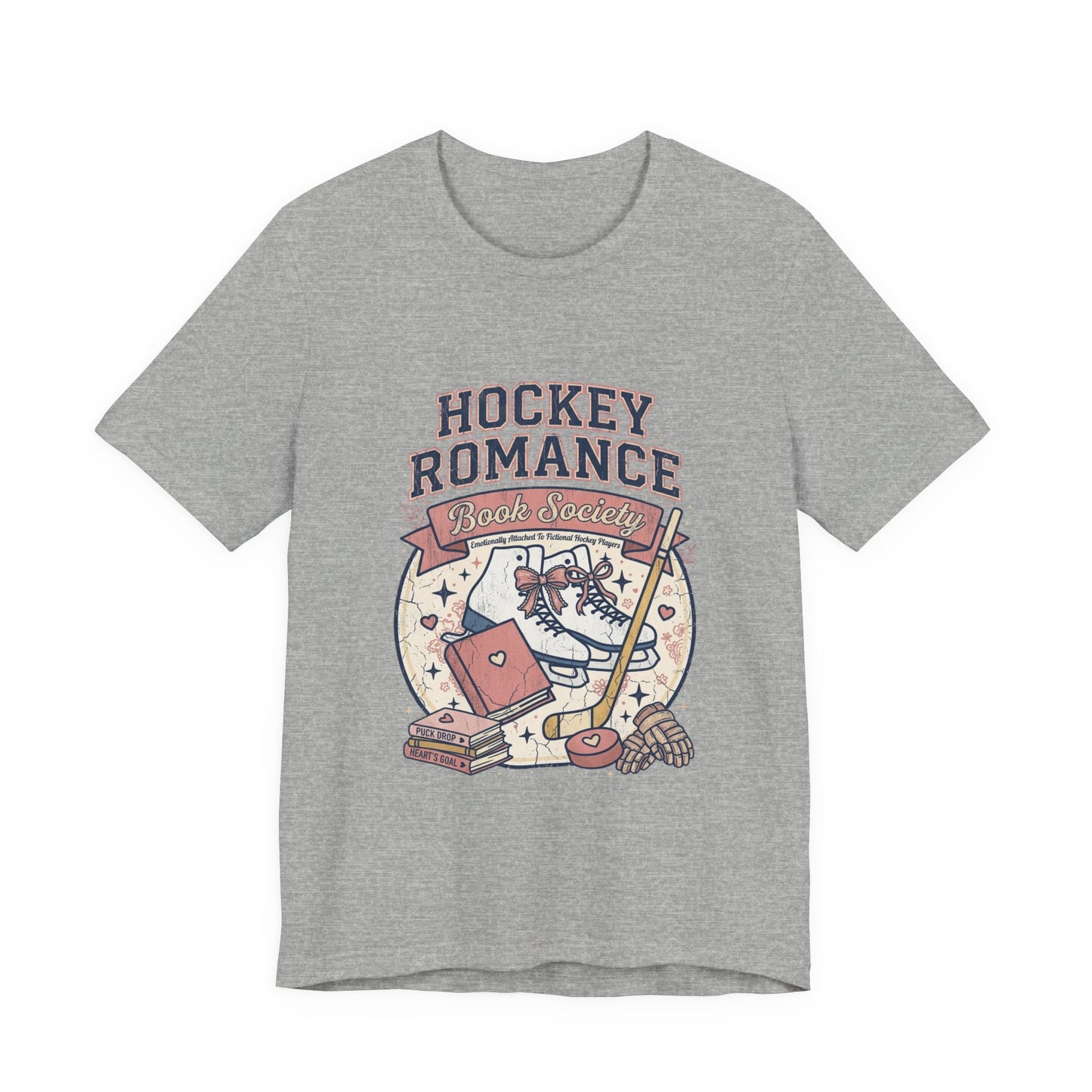Hockey Romance T Shirt, Booktok Romance Reader Tee, Cozy Hockey Book Girly Shirt, Romance Book Lover Gift