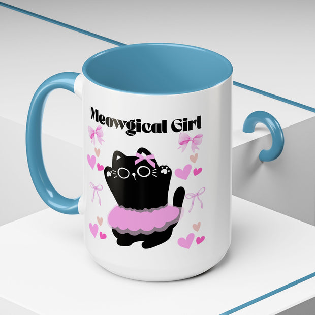 'Meowgical Girl' Accent Coffee Mug