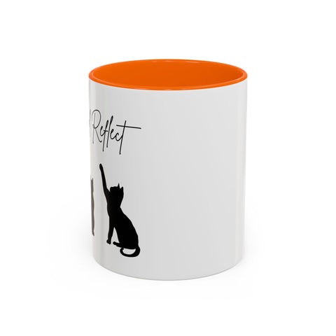 'Paws and Reflect' Cats Accent Coffee Mug