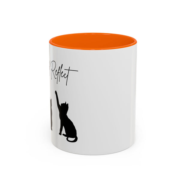 'Paws and Reflect' Cats Accent Coffee Mug
