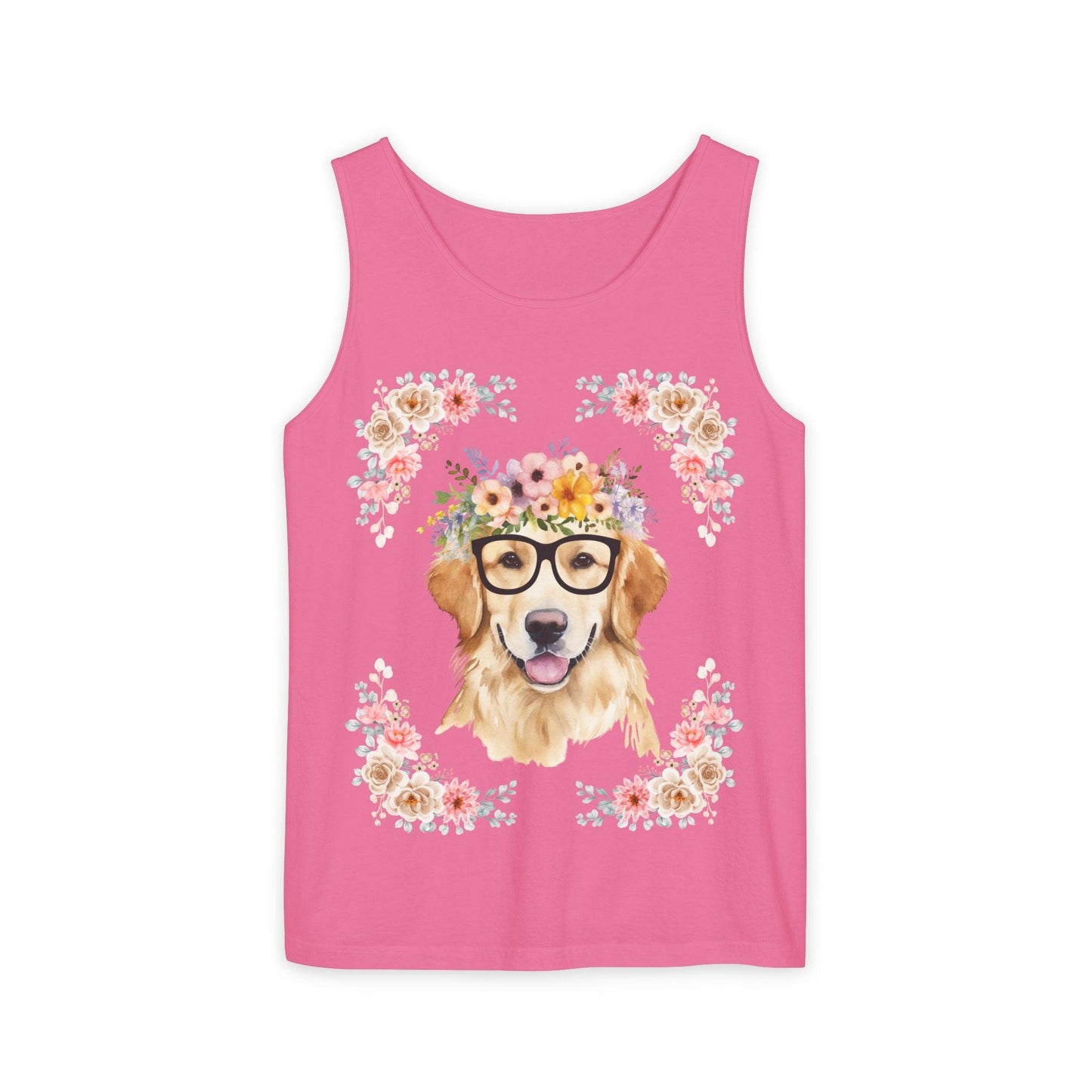 Geeky Goddess Golden Retriever Unisex Tank Top