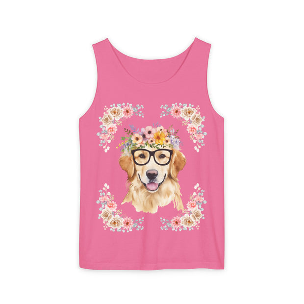 Geeky Goddess Golden Retriever Unisex Tank Top