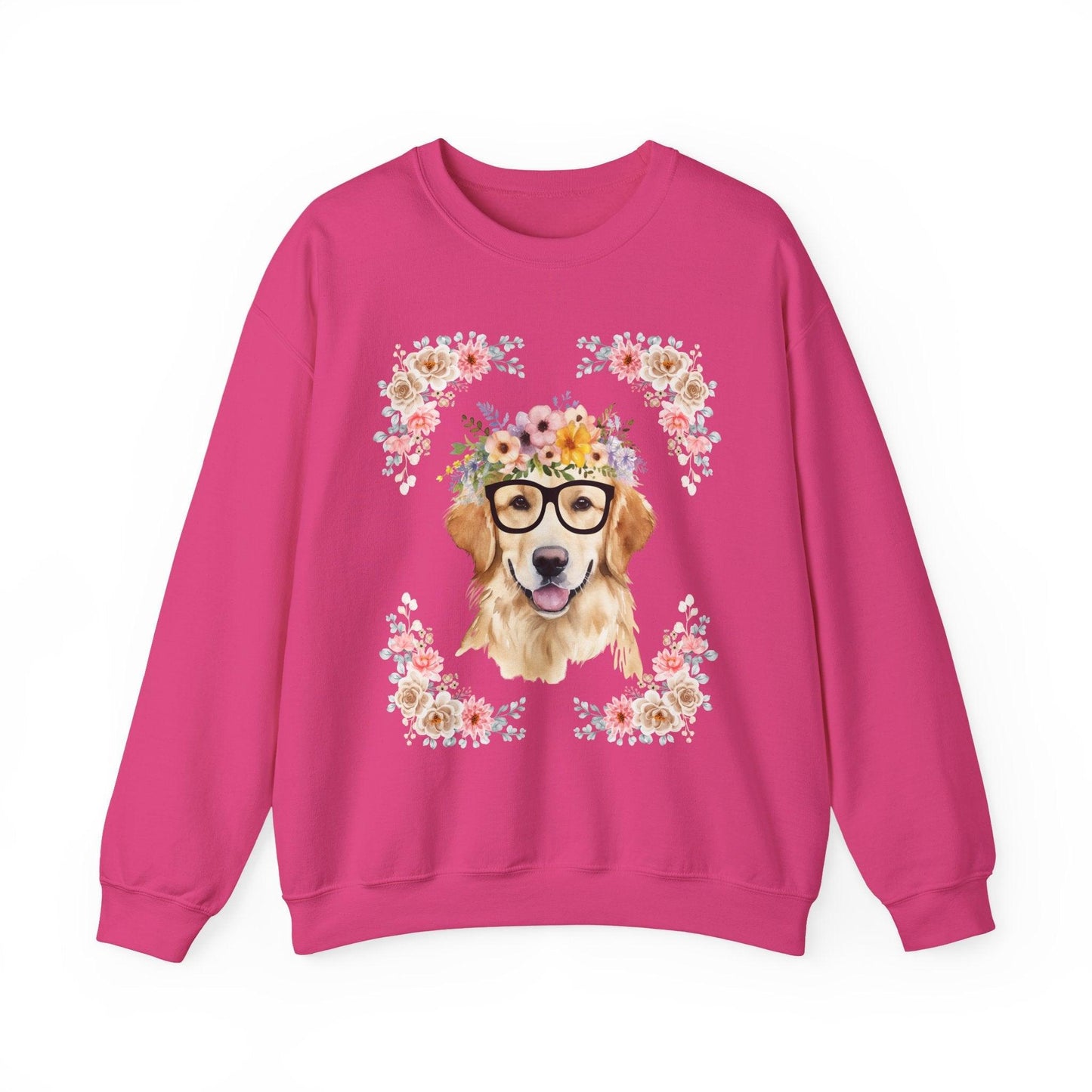 Geeky Goddess Golden Retriever Unisex Crewneck Sweatshirt