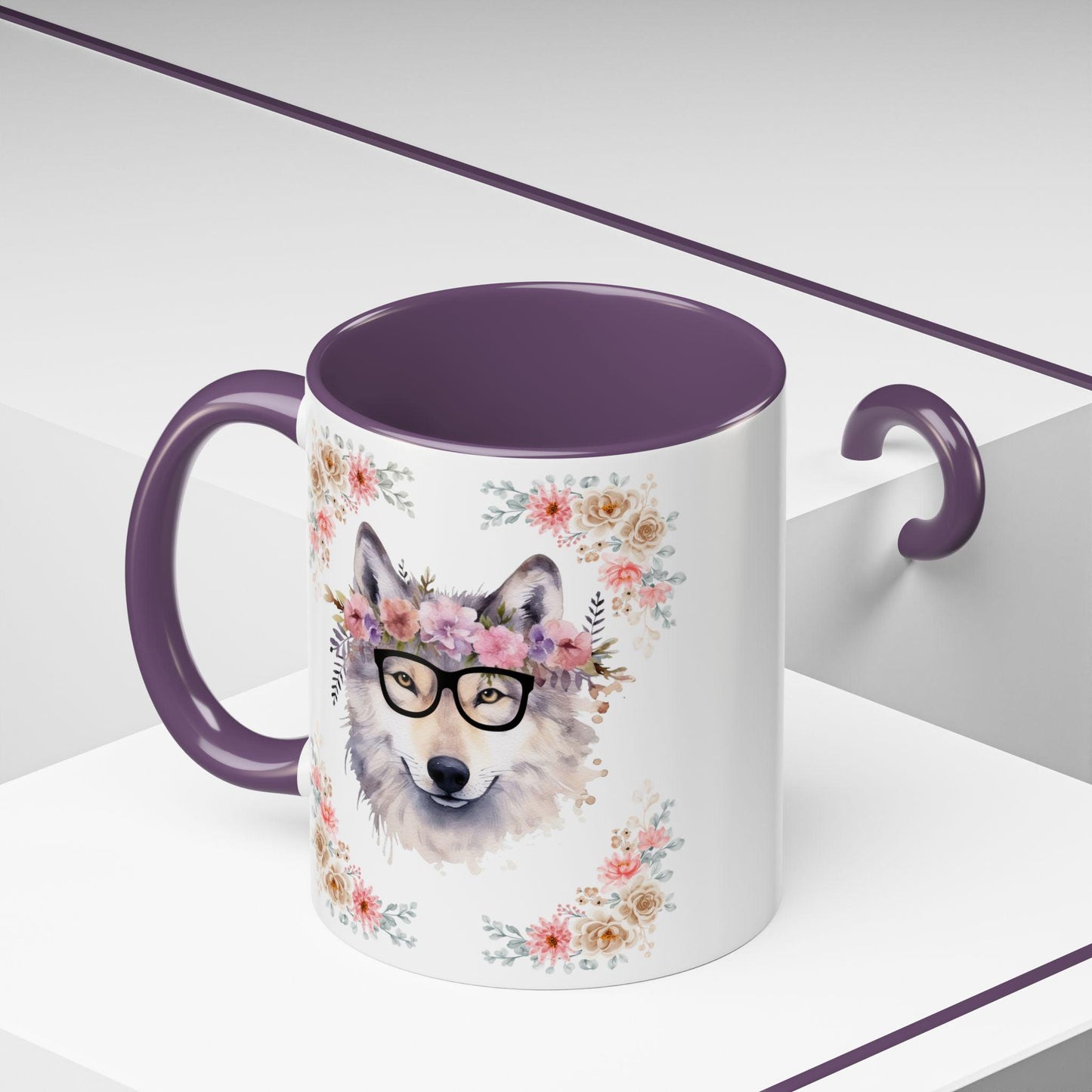 Geeky Goddess Wolf Accent Coffee Mug