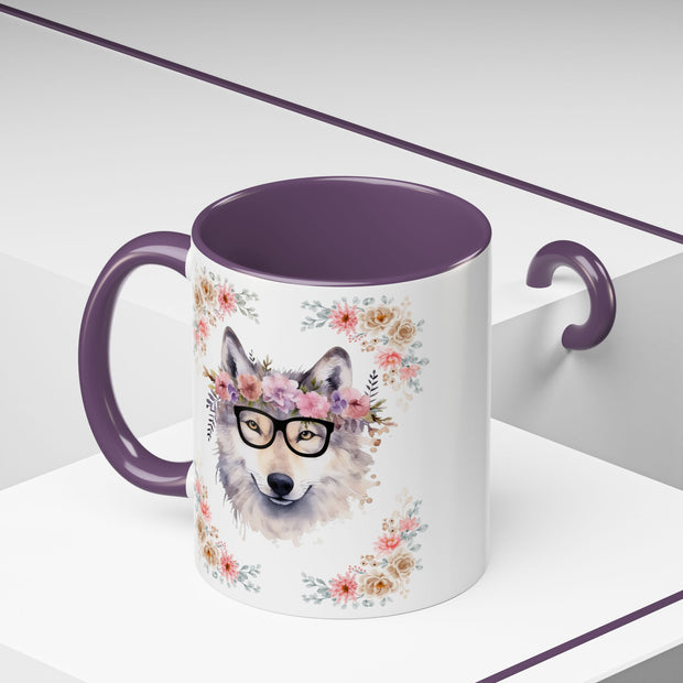 Geeky Goddess Wolf Accent Coffee Mug