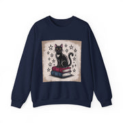 Cat and Book Lover's Crewneck Sweatshirt
