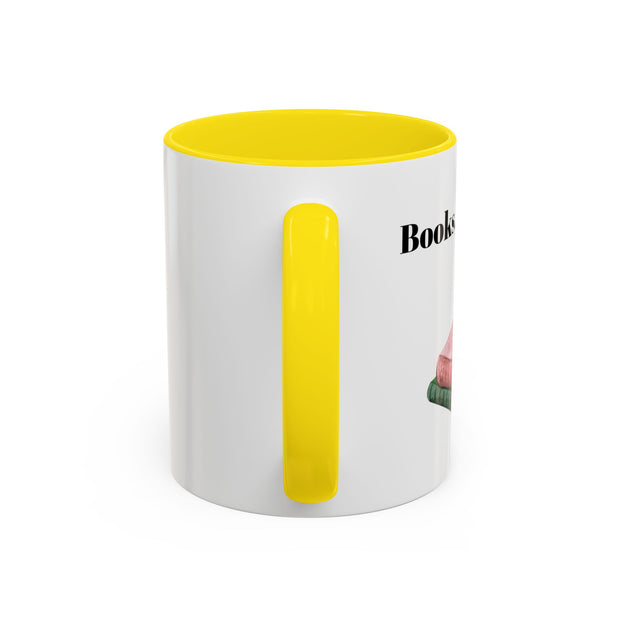 'Books, Coffee, Repeat' Accent Coffee Mug