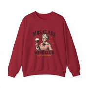 Mrs. Claus Wine Club Sweatshirt - Cozy Gift for Wine Lovers, Holiday Apparel, Funny Christmas Sweatshirt, Sip Happens Fashion