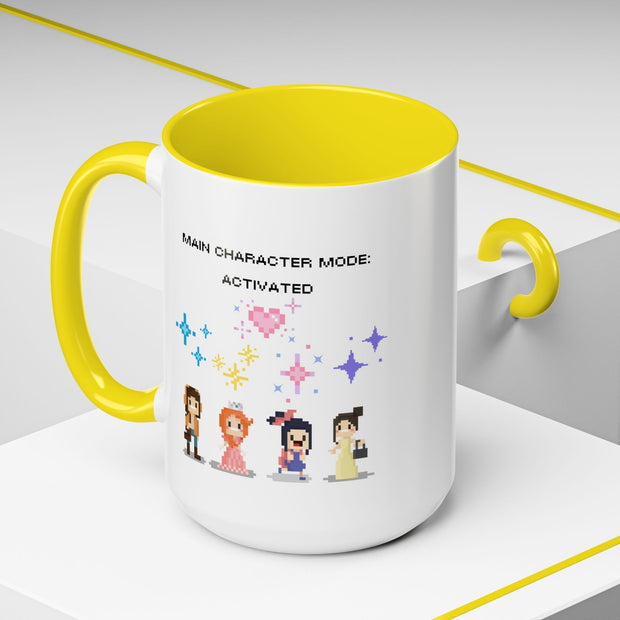 'Main Character Mode: Activated' Accent Coffee Mug
