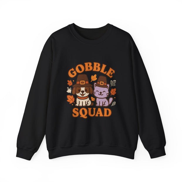 Gobble Squad Sweatshirt | Cozy Fall Apparel, Thanksgiving Gift, Unisex Crewneck, Cute Animal Design, Holiday Fashion