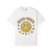 Good Vibes T-Shirt, Unisex Garment-Dyed Tee, Positive Vibe Shirt, Casual Wear, Gift for Friends, Summer Style