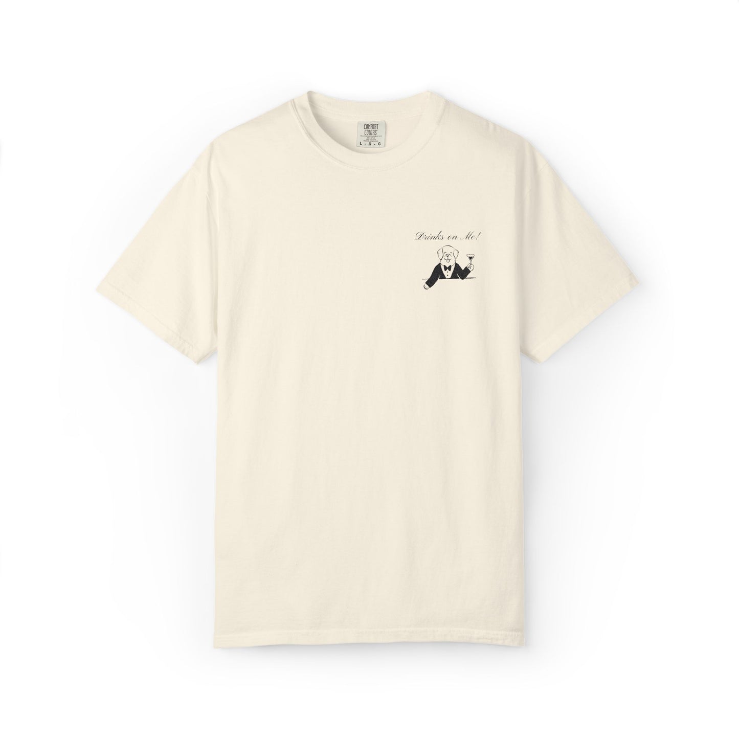 Drinks On Me Wedding Shirt, Funny Dog Bride Tee, Cocktail Hour Bridal Shirt, Cute Puppy Wedding Tee, Bachelorette Shirt
