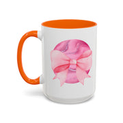 Pink Planet Wrapped In A Bow Accent Coffee Mug