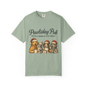 Pawdility Pub Holiday T-Shirt, Dog Lover Gift, Festive Pet Apparel, Cute Animal Tee, Merry Christmas Shirt, Pet-Themed Tee