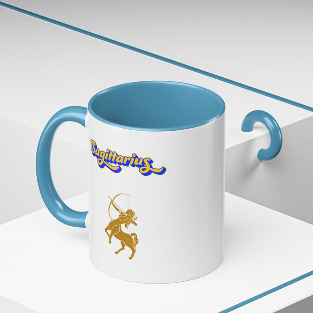 'Sagittarius' Zodiac Accent Coffee Mug