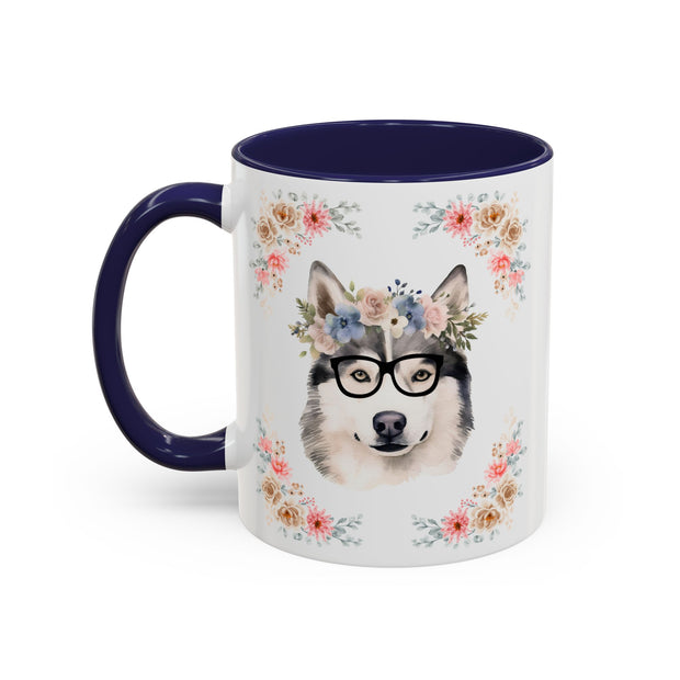 Geeky Goddess Siberian Husky Accent Coffee Mug
