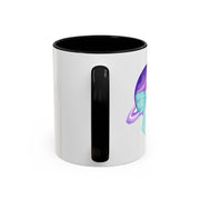 Purple Saturn Wrapped In A Bow Accent Coffee Mug