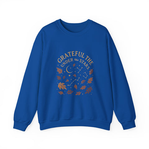 Grateful Under the Stars Sweatshirt - Cozy Unisex Crewneck, Perfect for Fall, Thanksgiving, Gift for Friends, Family
