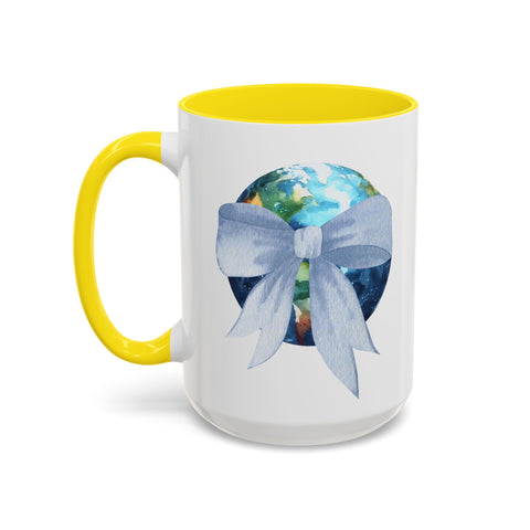 Earth Wrapped In A Bow Accent Coffee Mug