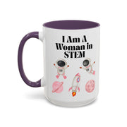 'I Am A Woman In STEM' Astronaut Accent Coffee Mug
