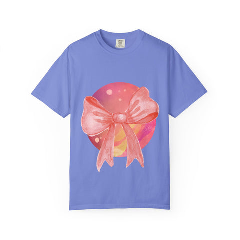 Pink/Yellow Planet Wrapped In Bow Unisex T-Shirt