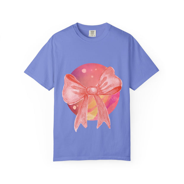 Pink/Yellow Planet Wrapped In Bow Unisex T-Shirt
