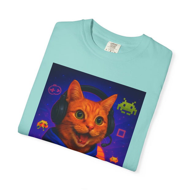 Game On Orange Cat Unisex T-Shirt
