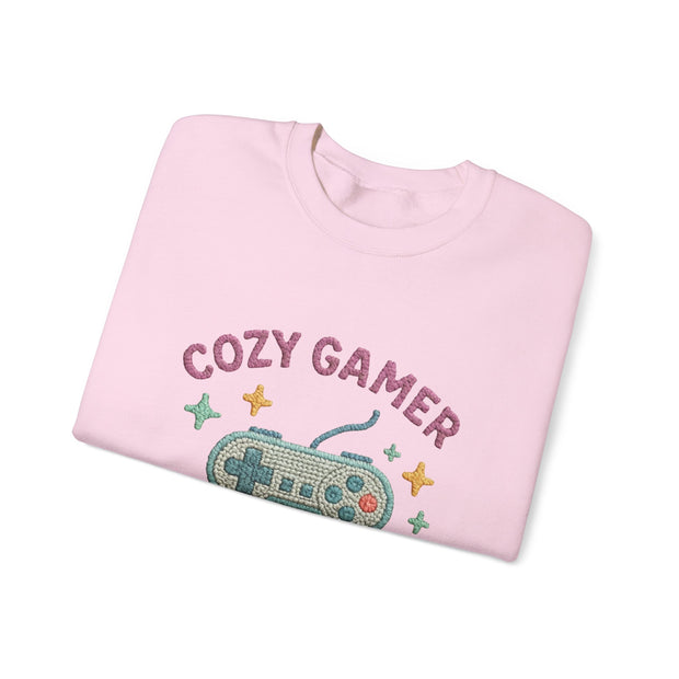 Cozy Gamer Sweatshirt, Unisex Crewneck, Gaming Gift, Comfortable Outfit, Video Game Apparel, Casual Style
