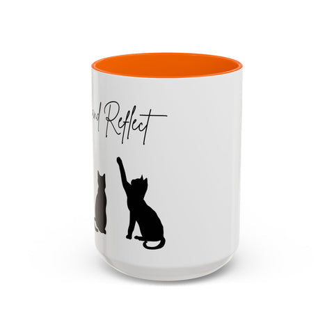 'Paws and Reflect' Cats Accent Coffee Mug