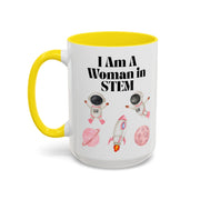 'I Am A Woman In STEM' Astronaut Accent Coffee Mug