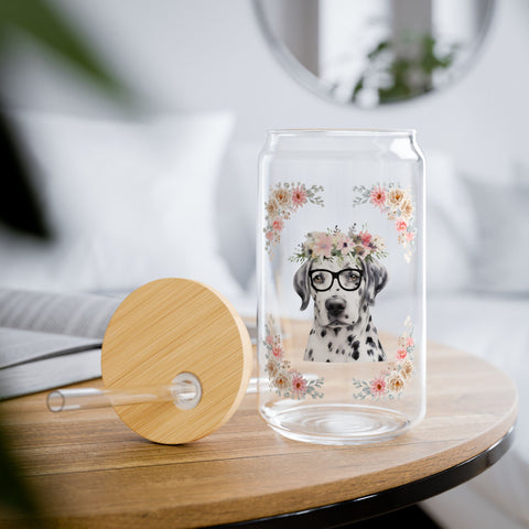 Geeky Goddess Dalmatian Sipper Glass