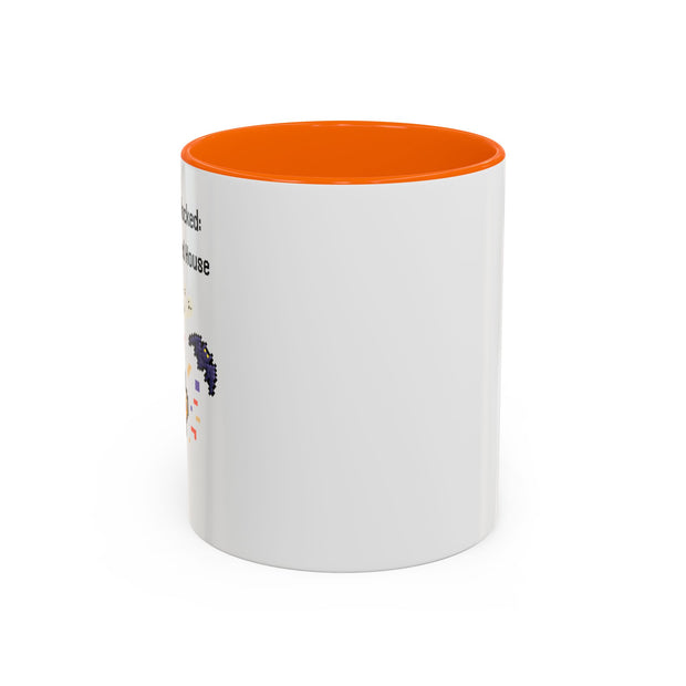 'Achievement Unlocked: Survived A Haunted House' Accent Coffee Mug