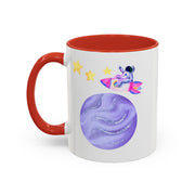 Astronaut Taking Off In Space Accent Coffee Mug