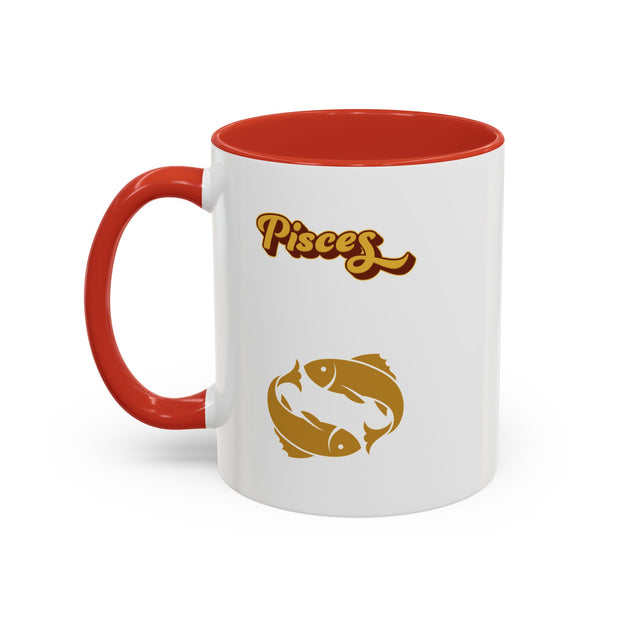 'Pisces' Zodiac Accent Coffee Mug