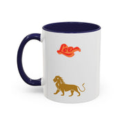'Leo' Zodiac Accent Coffee Mug