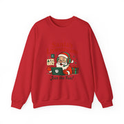 Cozy Christmas Crewneck Sweatshirt - Santa's Livestream Fun, Unisex Holiday Pullover, Gift for Gamers, Xmas Comfort Wear, Festive Sweatshirt