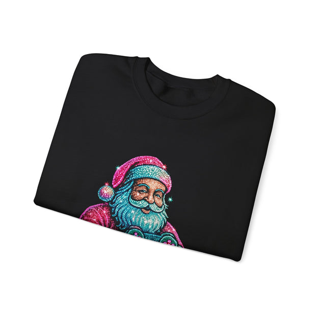 Santa with Game Controller Crewneck, Stay Merry Game On Holiday Sweatshirt