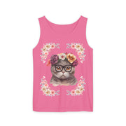 Geeky Goddess Dark Gray Cat Unisex Tank Top