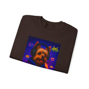 Gaming Yorkie Controller Sweatshirt | Gamer Yorkshire Terrier graphic crewneck