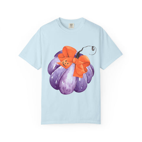 Purple Pumpkin Wrapped In A Bow Unisex T-Shirt